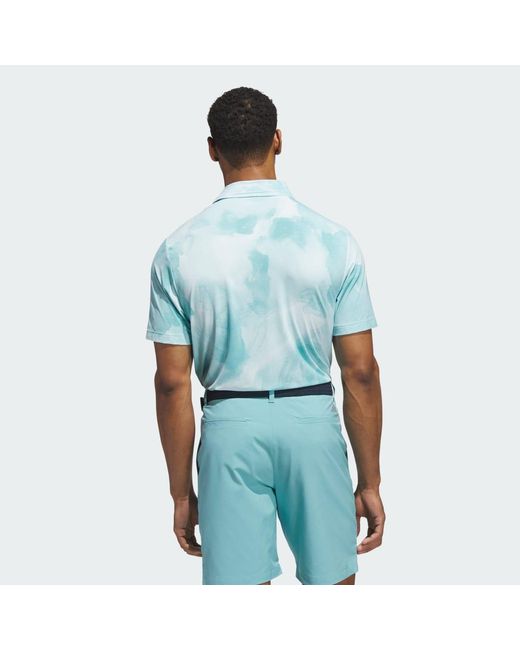 Adidas Blue Ultimate365 Printed Cool Feeling Tour Polo Shirt for men