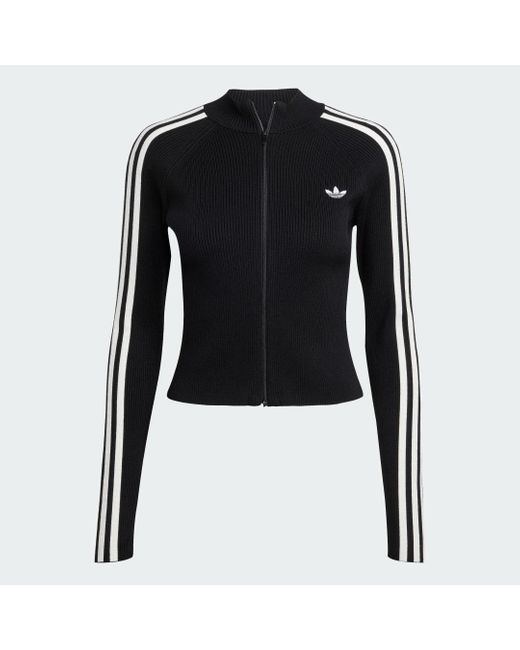 Giacca Da Allenamento Adicolor 3-Stripes Slim Knit di Adidas in Black