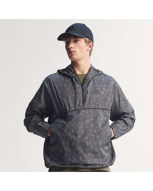 Adidas Black Terrex Xploric Clima365 Printed Wind Anorak for men