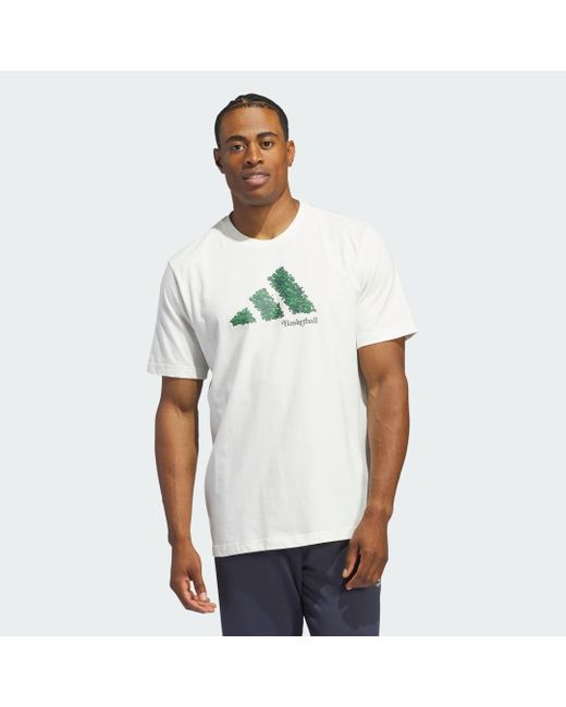 Adidas White Court Therapy Graphic T-shirt for men