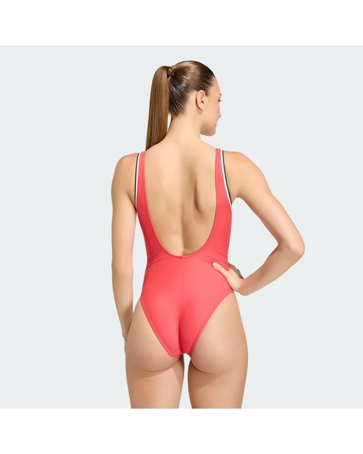 Adidas Pink Collegiate U-Back Swimsuit