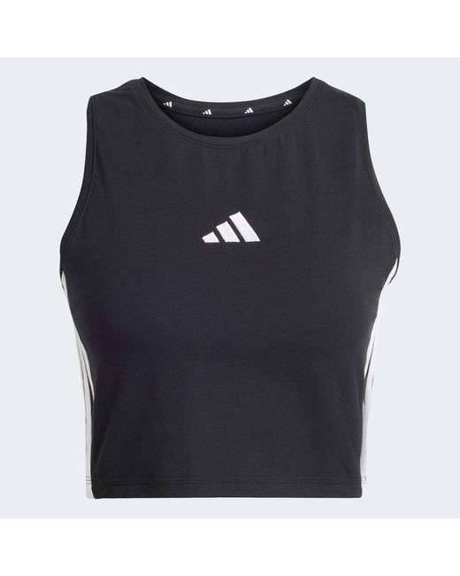 Adidas Black Essentials 3-Stripes Padded Tank