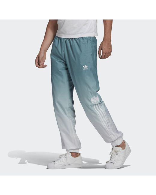 Adidas White Adicolor 3d Trefoil 3-stripes Ombré Tracksuit Bottoms for men