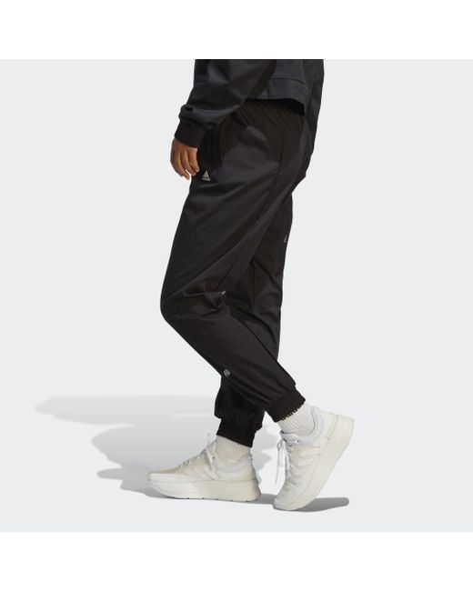 Adidas Black Loose Trousers With Healing Crystals-Inspired Graphics