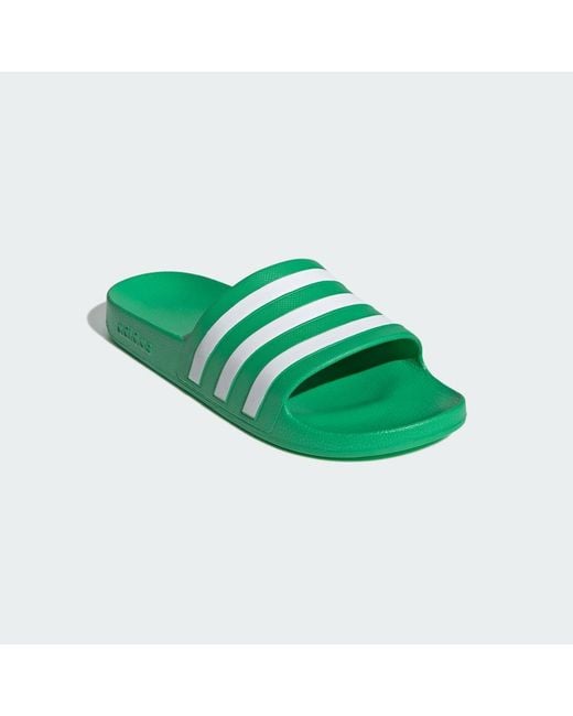 Adidas Green Adilette Aqua Slides