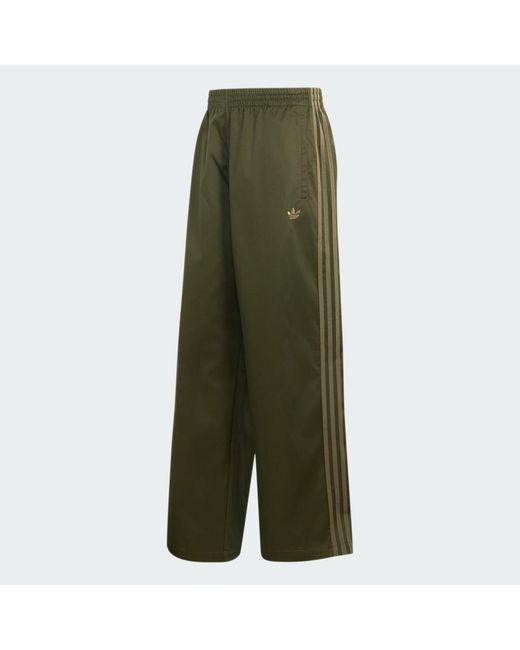 Adidas Green Adicolor Sst Cotton Twill Trousers for men