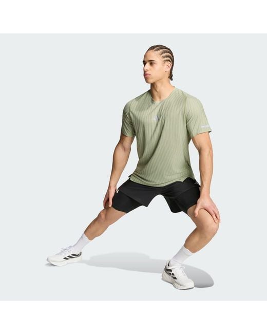 Adidas Green Adi365 Climacool+ Engineered T-Shirt for men