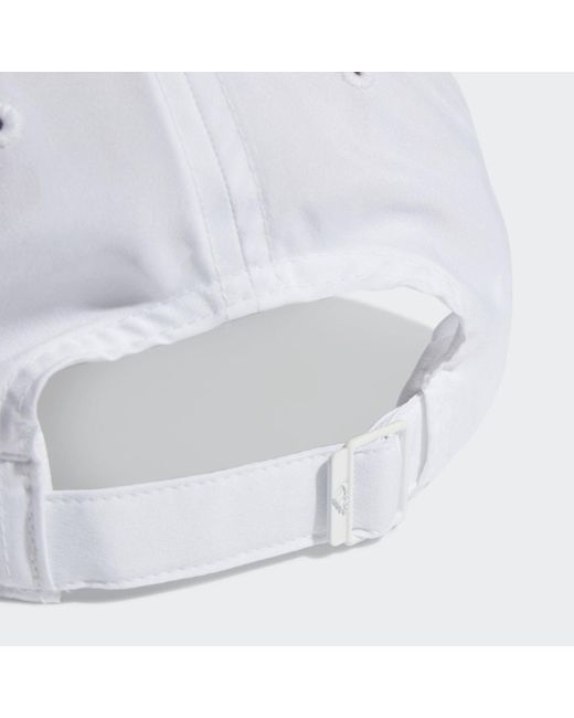 Adidas White Embroidered Logo Lightweight Baseball Cap