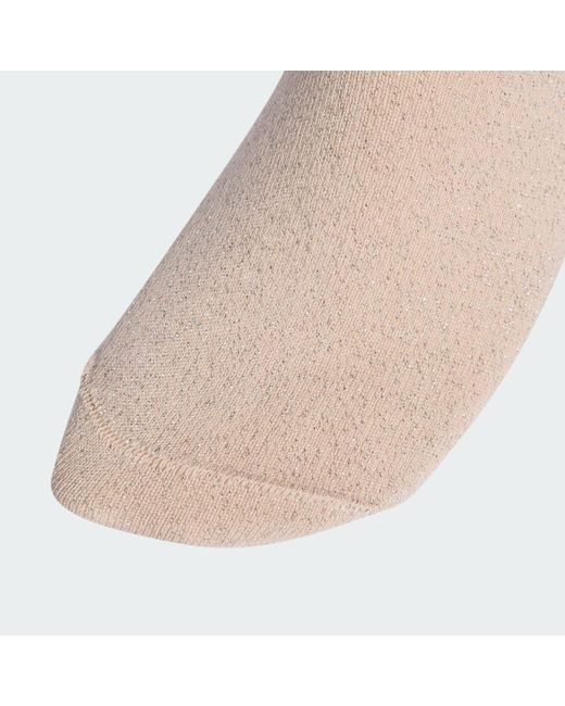 Adidas Natural 3-Stripes Glitter Crew Socks 2 Pairs