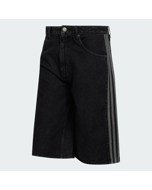 Adidas Black Firebird Adicolor Denim Jorts for men