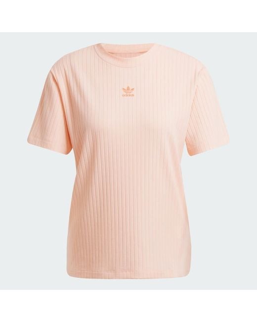 Adidas Pink Essentials Wide Rib Tee