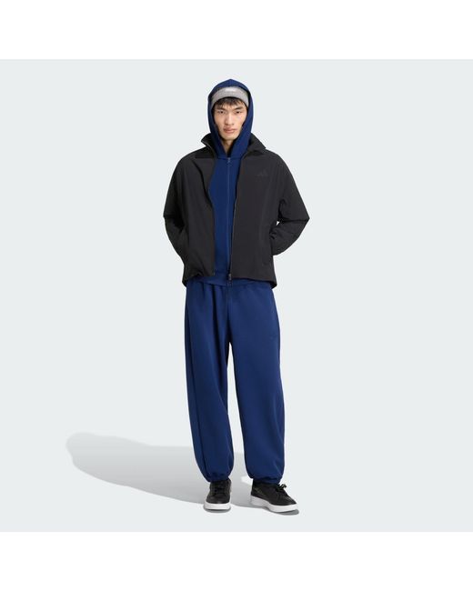 Adidas Black City Tech 3 Stripes Track Top for men