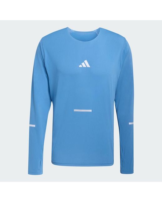 Adidas Blue Adi365 Climacool+ Long Sleeve Shirt for men