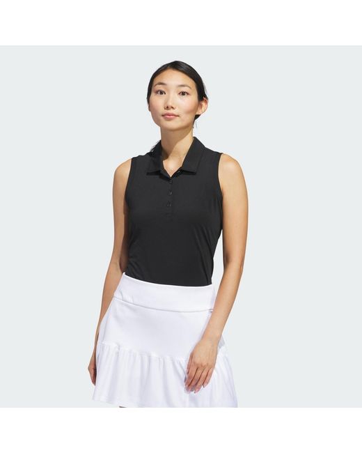 Polo sin mangas Ultimate365 Solid Adidas de color Black