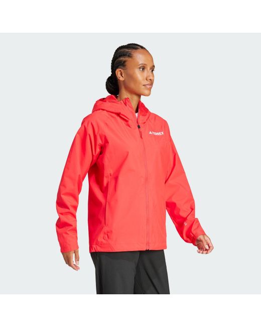 Adidas Originals Red Adidas Funktionsjacke TERREX MULTI 2L RAIN.RDY REGENJACKE