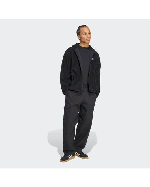 Adidas Black Trefoil Essentials Woven for men
