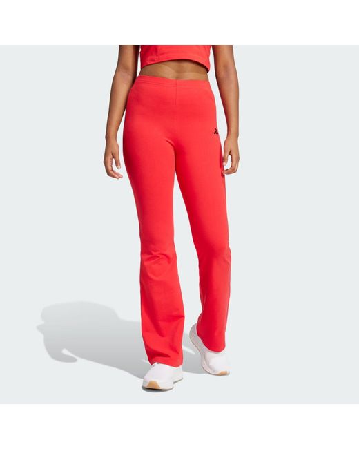Adidas Essentials Small Logo Flared Leggings