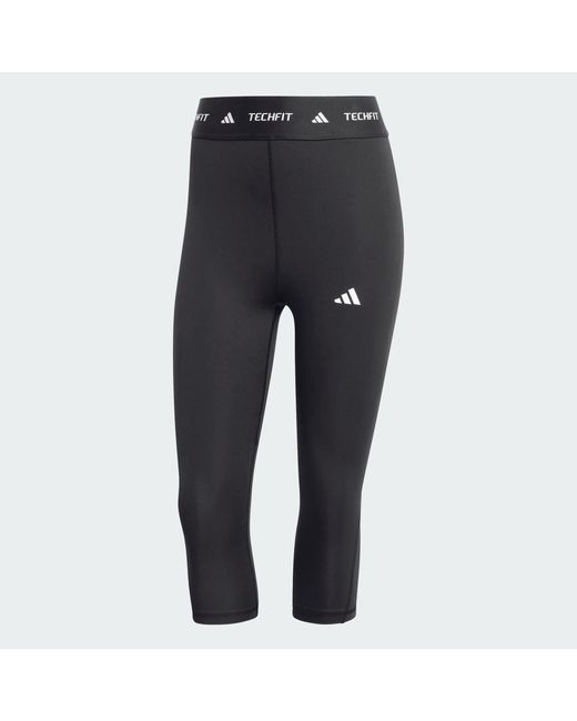 Adidas Black Techfit Capri Leggings