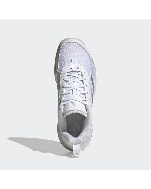 Adidas White Avaflash Low Tennis Shoes