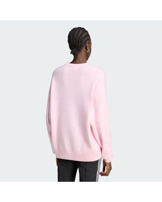 Adidas Pink Originals Athl Dept Knitted Sweatshirt