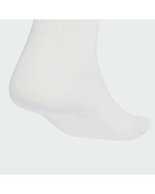 Adidas White 3-Stripes Crew Socks 3 Pairs