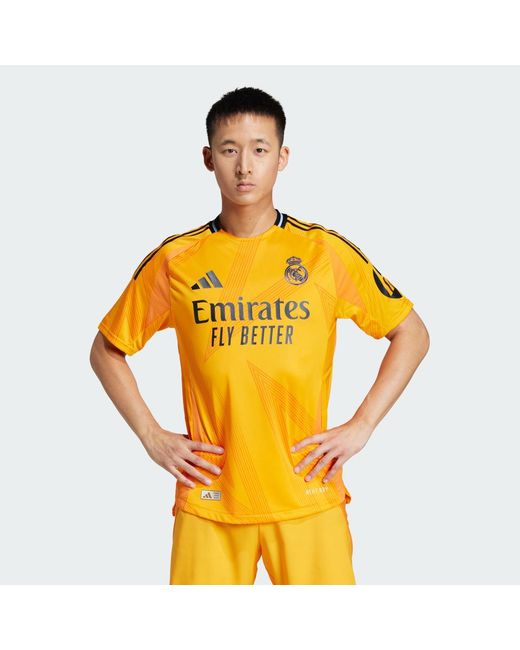 Adidas Orange Real Madrid 24/25 Away Authentic Jersey for men