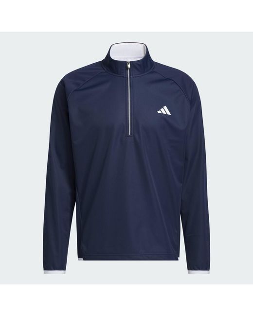 Adidas Blue Ultimate365 Durable Water Repellent Wind Quarter-Zip Sweatshirt for men