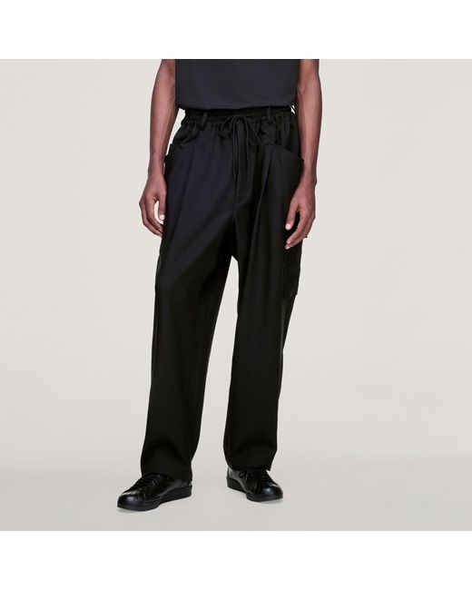 Adidas Black Y-3 Sport Uniform Ut Straight Leg Trousers for men