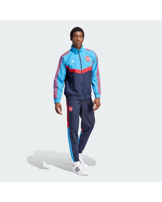 Adidas Blue Arsenal Woven Track Top for men