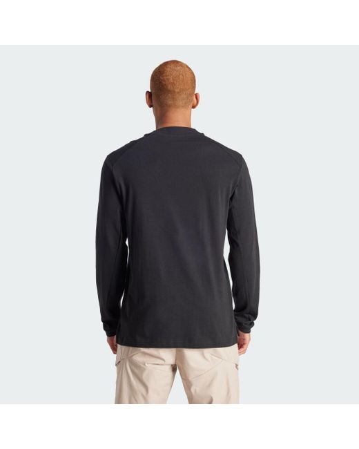 Maglia Terrex Xploric Logo Long Sleeve di Adidas in Black da Uomo