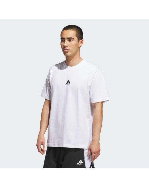 Camiseta Basketball Graphic Adidas de hombre de color White