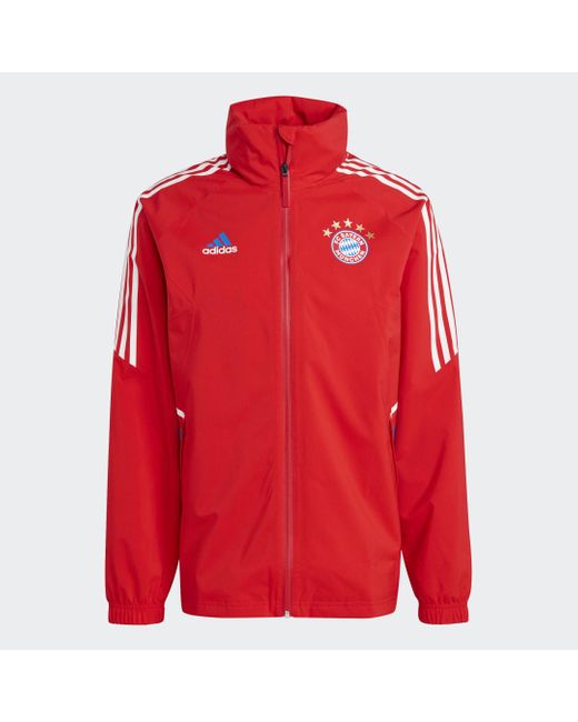Adidas Red Fc Bayern Condivo 22 Rain Jacket for men