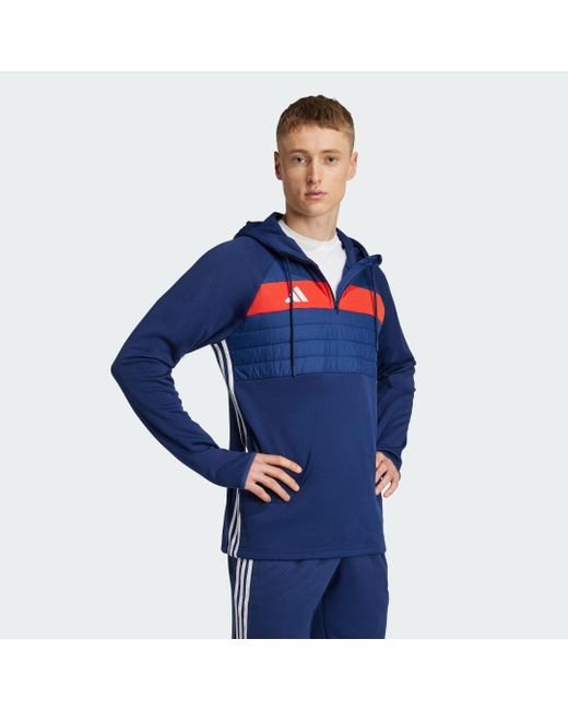 Adidas Blue Tiro 25 Essentials Winterized Training Top for men