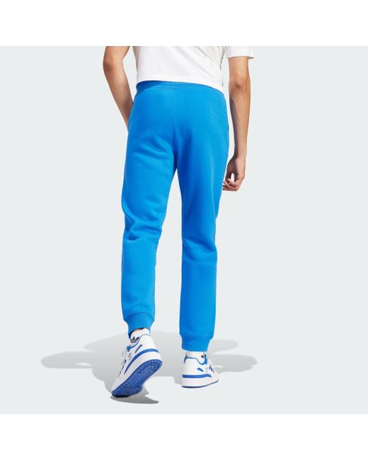 Adidas Blue Trefoil Essentials Joggers for men