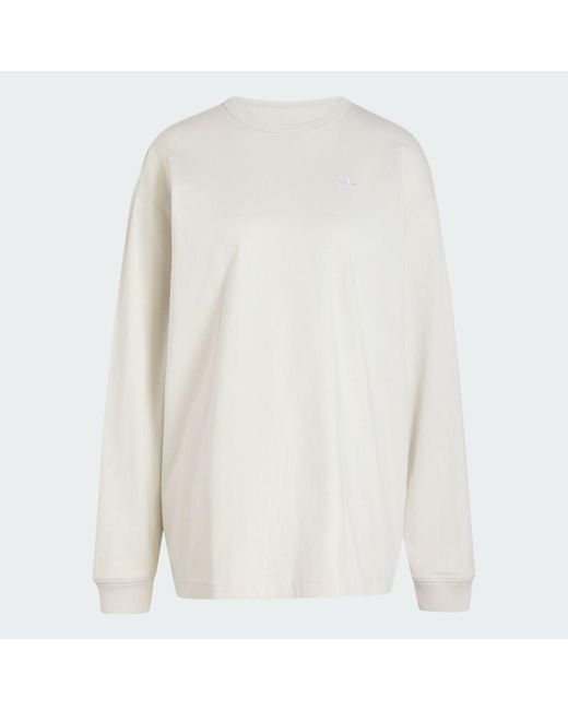 Adidas White Essentials Oversize-Pullover