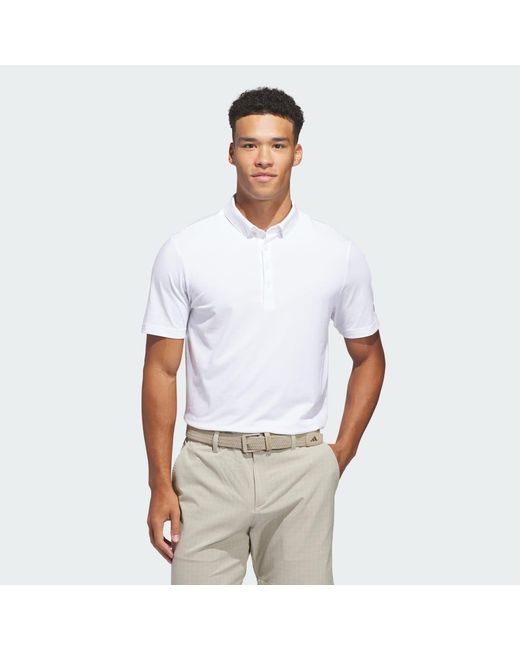 Adidas White Ultimate365+ Go-To Climacool Polo Shirt for men