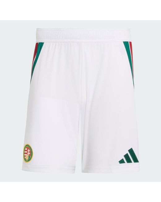 Adidas White Hungary 24 Away Shorts for men