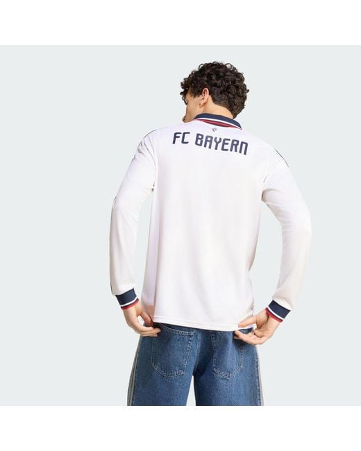 Adidas White Fc Bayern 26/27 Away Jersey Long Sleeve for men