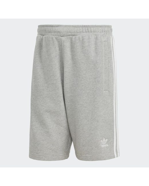 Adidas Gray Adicolor Classics 3-stripes Shorts for men