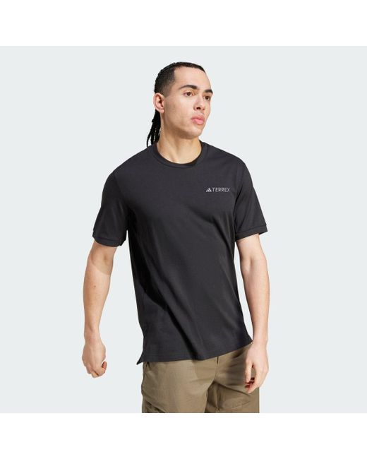 Adidas Black Terrex Xploric Logo Short Sleeve T-shirt for men