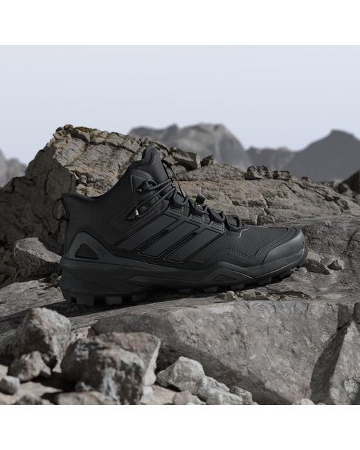 Adidas Black Terrex Skychaser Mid Gore-Tex Hiking Shoes for men