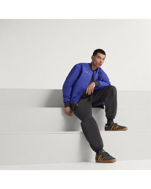 Giacca Manchester United Terrace Icons di Adidas in Gray da Uomo