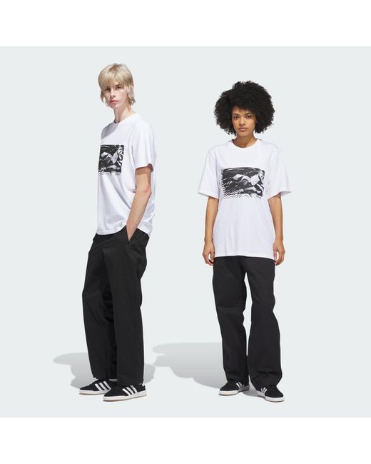 Adidas White Skateboarding Chino Tracksuit Bottoms
