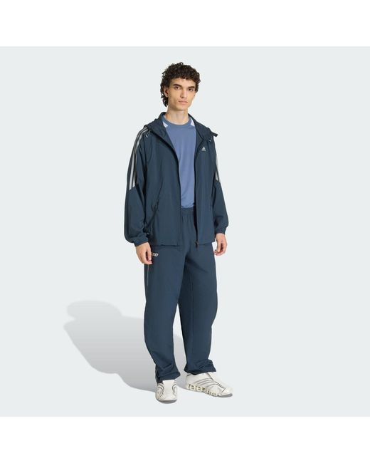 Adidas Originals Blue Striped Regular Windrunner Jacket for men