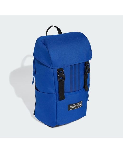 Adidas Blue 3 Stripes Flap Backpack