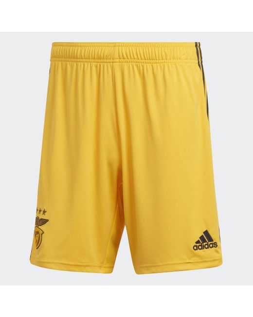 Short Away 22/23 Benfica di Adidas in Yellow da Uomo