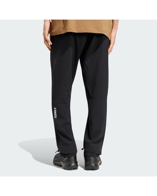 Adidas Black Terrex Multi Essentials Stretch Tracksuit Bottoms for men