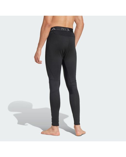 Adidas Blue Techfit Cold.Rdy Training Long Tights for men