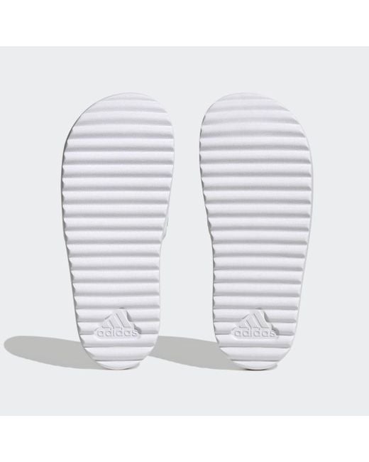 Adidas White Adilette Platform Slides