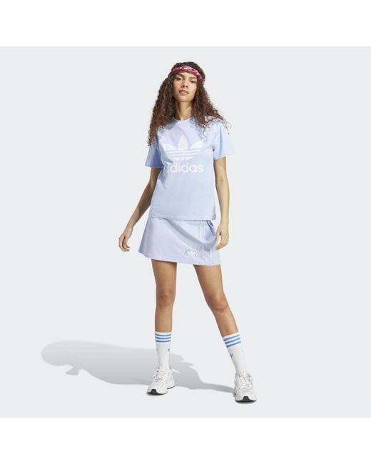 Adidas Blue Adicolor Classics Trefoil Tee